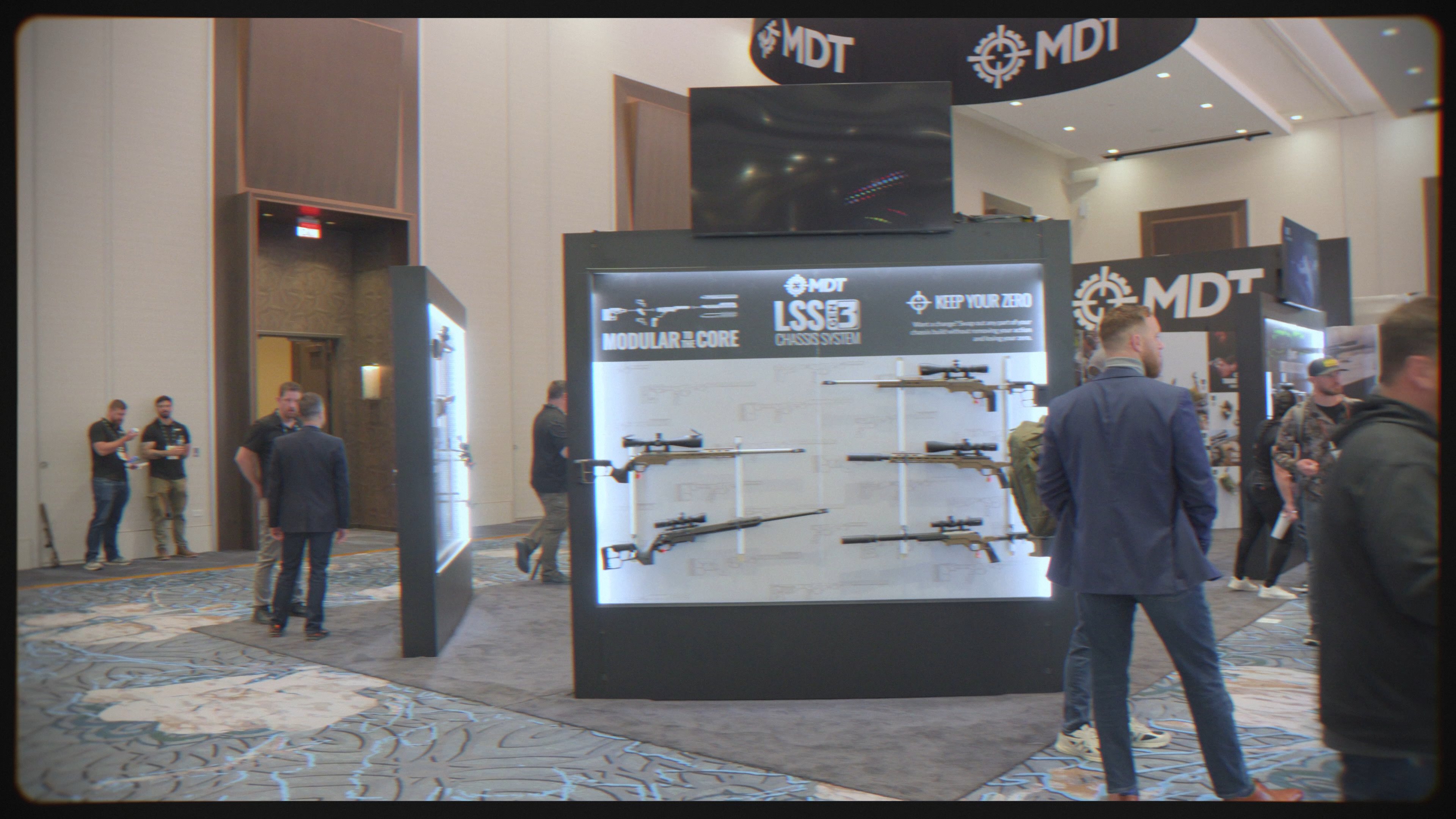 MDT precision rifle chassis booth at Caesar's Palace