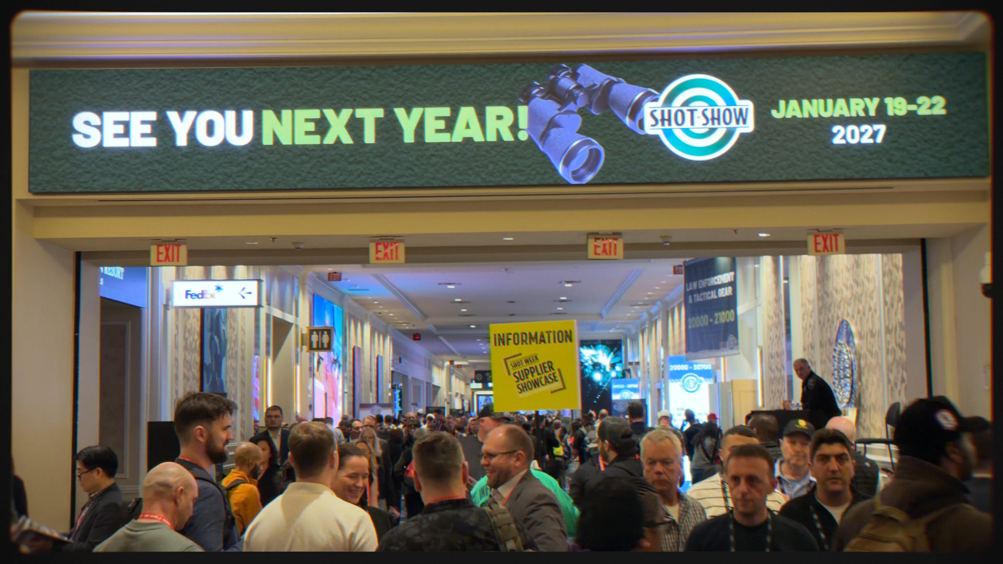 Shot Show 2026 entrance at the Venetian, Las Vegas